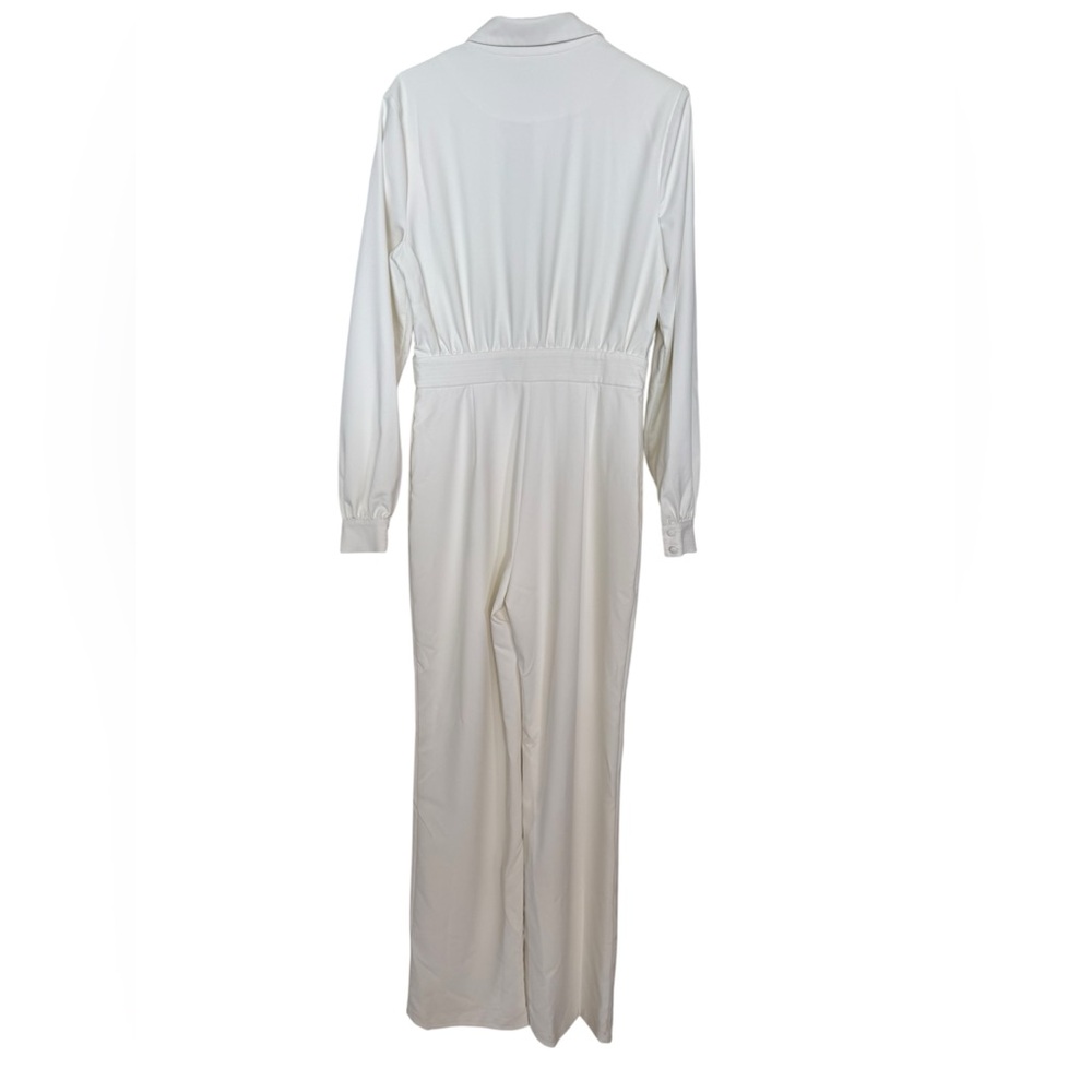 Michael Costello x Revolve Ivory Wide Leg Long Sleeve Jumpsuit Size M NWT - Picture 3 of 6
